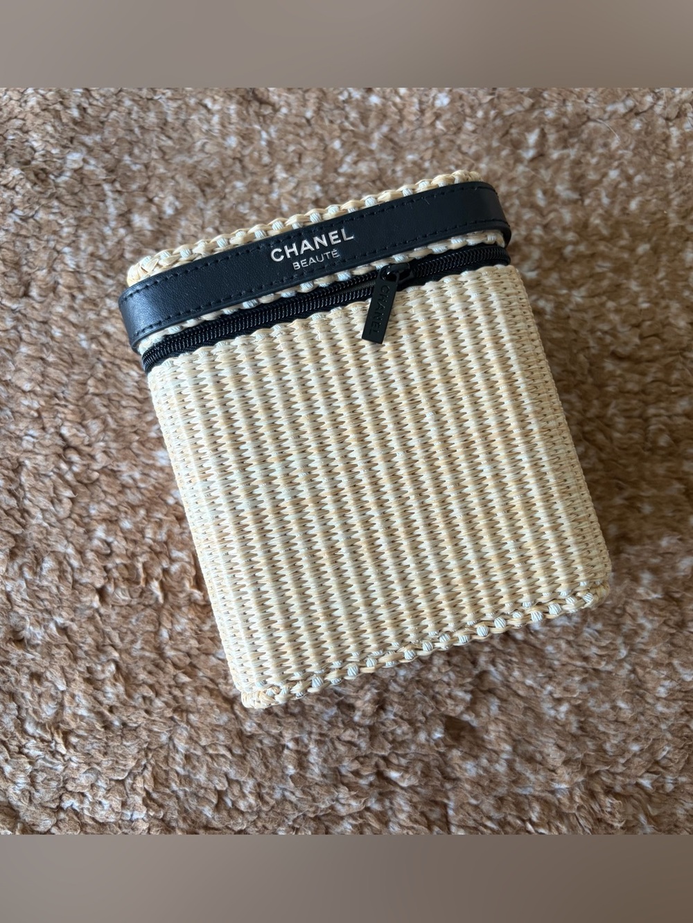 Chanel Les Beiges Woven Skincare Basket Makeup Bag - Cosmetic Case Only